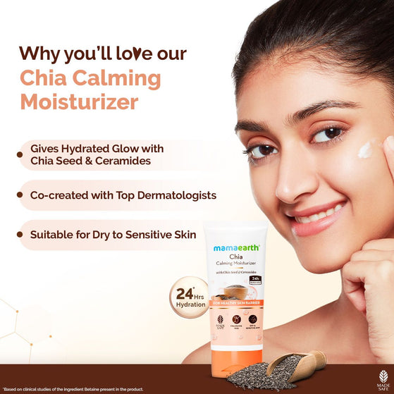 Chia Calming Moisturizer with Chia Seed & Ceramides for Healthy Skin Barrier - 80g