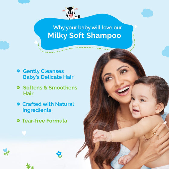 Milky Soft Shampoo with Oats, Milk and Calendula for Babies - 400 ml