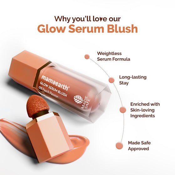Glow Serum Blush with Vitamin C & Peach Extract - 5 ml - Peach Passion