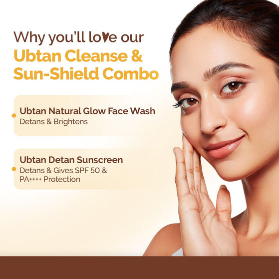 Ubtan Cleanse & Sun-Shield Combo - 100ml + 50g