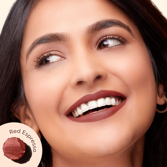 Luxe Matte Long Stay Lipstick with Passion Fruit Oil & Vitamin E -2g | Red Espresso
