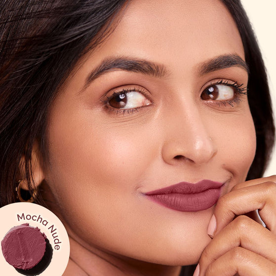 Luxe Matte Long Stay Lipstick with Passion Fruit Oil & Vitamin E -2g | Mocha Nude