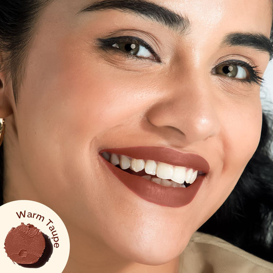 Luxe Matte Long Stay Lipstick with Passion Fruit Oil & Vitamin E -2g | Warm Taupe