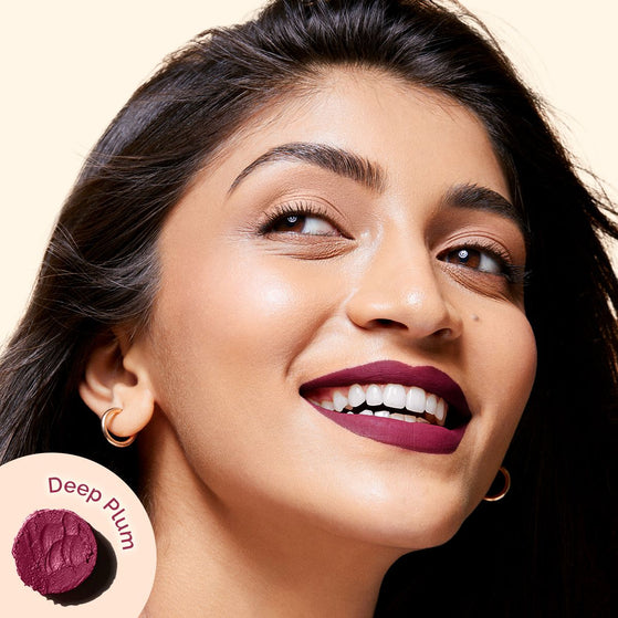 Luxe Matte Long Stay Lipstick with Passion Fruit Oil & Vitamin E -2g | Deep Plum