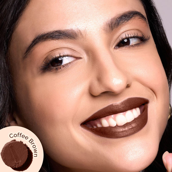 Luxe Matte Long Stay Lipstick with Passion Fruit Oil & Vitamin E -2g | Coffee Brown