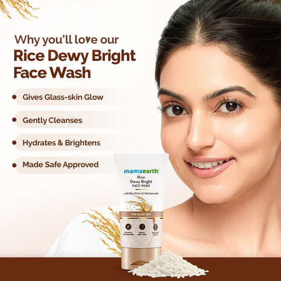 Rice Dewy Bright Face Wash benefits
