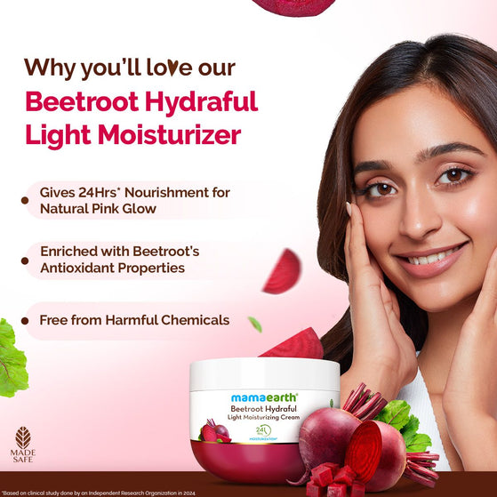 Beetroot Hydraful Moisturizer with Beetroot & Hyaluronic Acid for Natural Pink Glow - 200 g