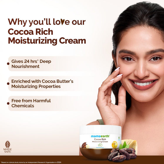 Cocoa Rich Moisturizer with Cocoa Butter & Vitamin E for Deep Nourishment - 200 g