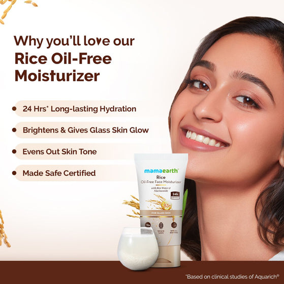 Rice Oil-Free Face Moisturizer With Rice Water & Niacinamide for Glass Skin - 150 g