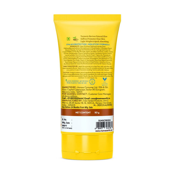 Ubtan Detan Sunscreen tube front back view