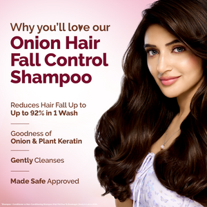 Onion Shampoo with Onion & Plant Keratin for Hair Fall Control - 400ml