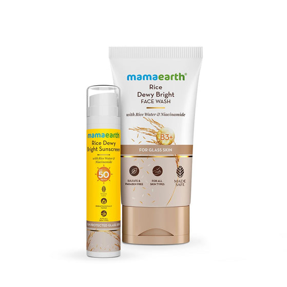 Rice Glass Skin Glow Starter Pack with Rice Water & Niacinamide for Glass Skin Glow