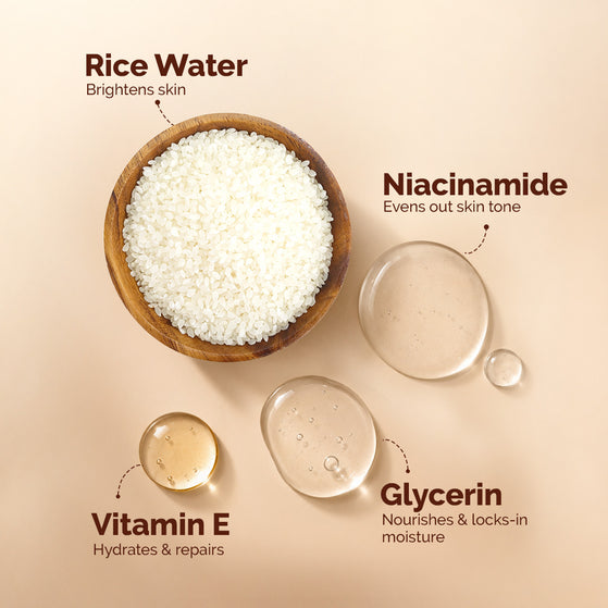 Mamaearth Rice Dewy Bright Foam Scrub with Rice Water & Niacinamide for Glass Skin Glow- 100 g