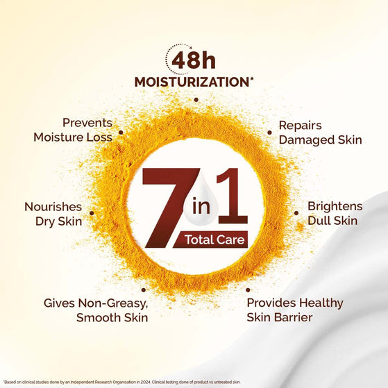 Mamaearth Ubtan Moisturizing Body Lotion with Turmeric & Saffron for Glowing Skin - 400 ml