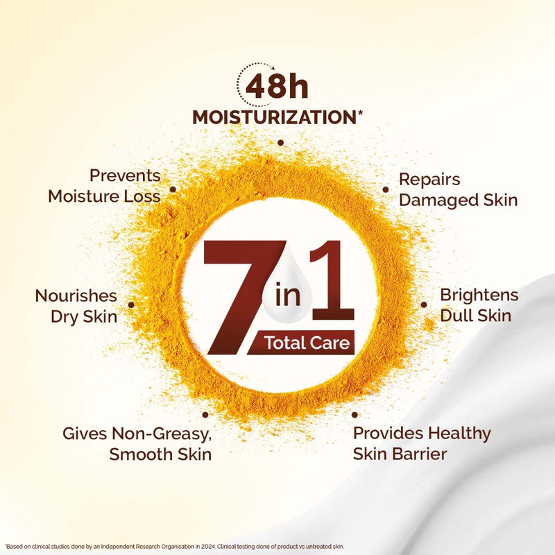 Mamaearth Ubtan Moisturizing Body Lotion with Turmeric & Saffron for Glowing Skin - 400ml (Pack of 2)