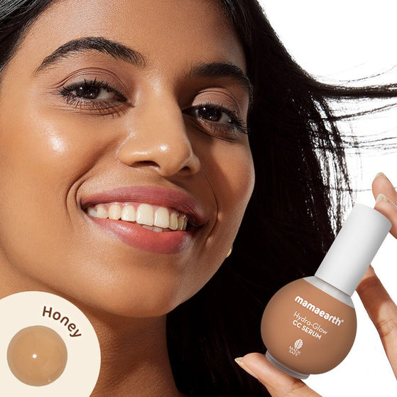 Mamaearth Hydra-Glow CC Serum with Vitamin C & Hyaluronic Acid - Peach -  30 ml