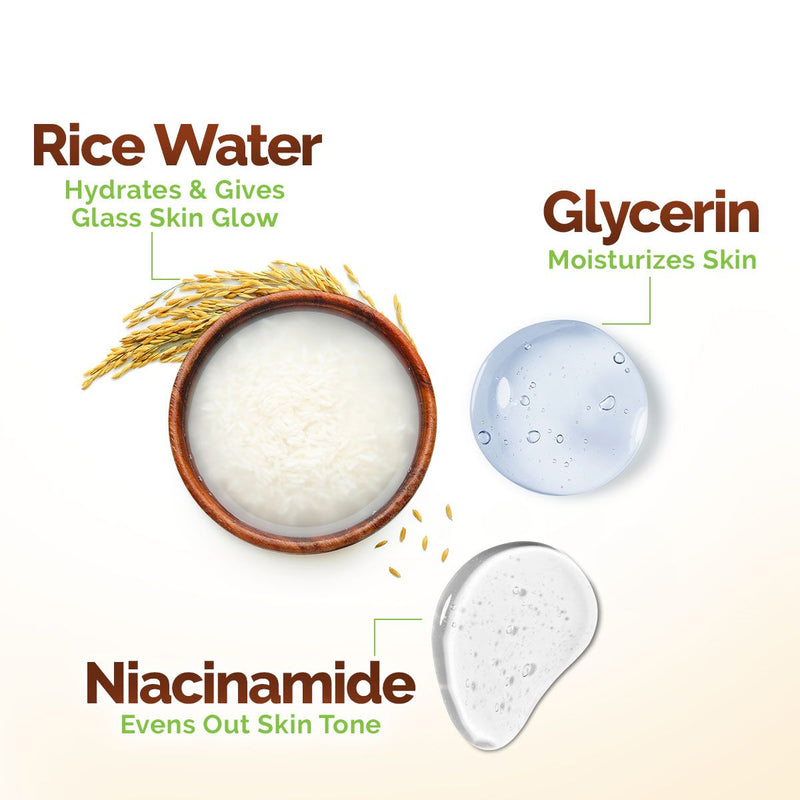 Rice Water Moisturizing Body Wash with Rice Water & Hydrating Lily for Dewy Glass Skin - 500 ml