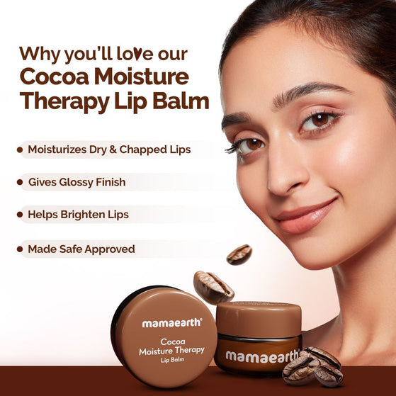 Cocoa Moisture Therapy Lip Balm with Cocoa Butter & Coffee for Dry & Chapped Lips 15 g