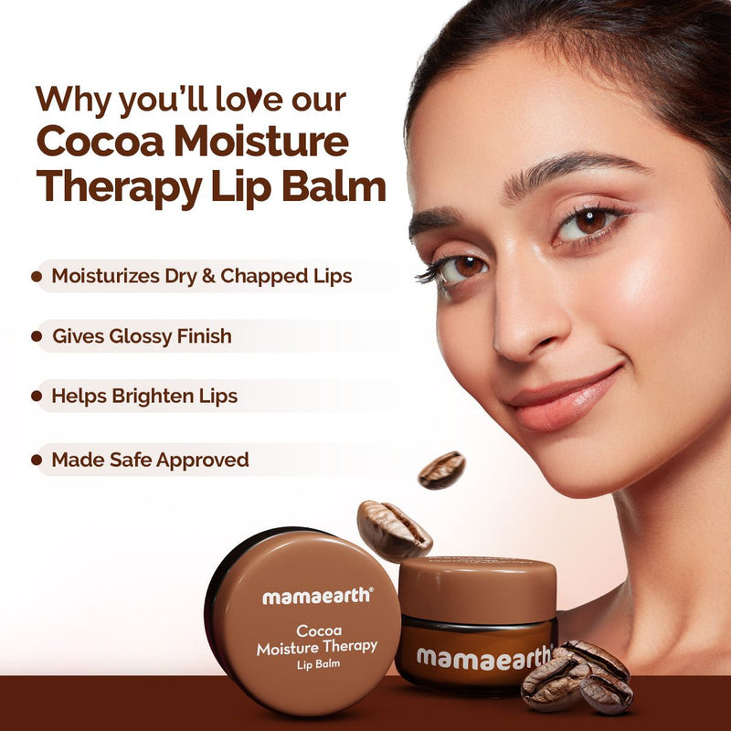 Cocoa Moisture Therapy Lip Balm with Cocoa Butter & Coffee for Dry & Chapped Lips 15 g