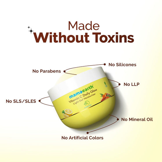 Vitamin C Daily Glow Light Gel Moisturizer with Vitamin C & Turmeric for Skin Brightening - 200 g