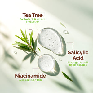 Tea Tree Pimple Control Face Wash with Tea Tree & Salicylic for Oily & Acne-Prone Skin - 250ml