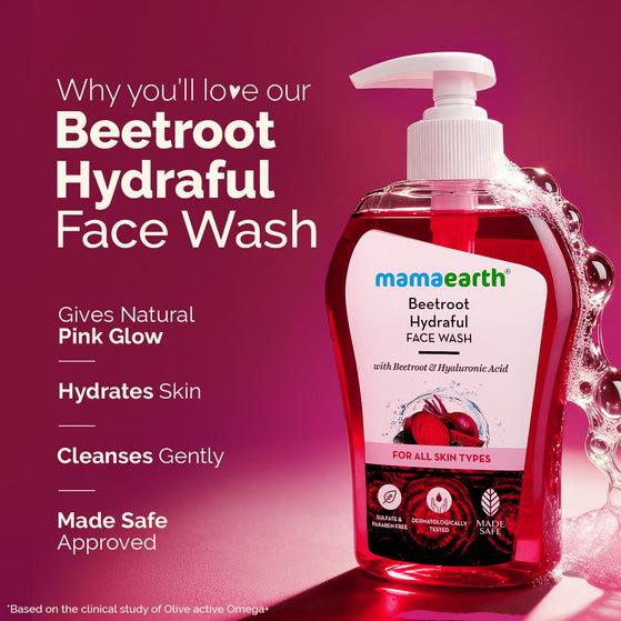 Beetroot Hydraful Face Wash With Beetroot & Hyaluronic Acid - 250 ml