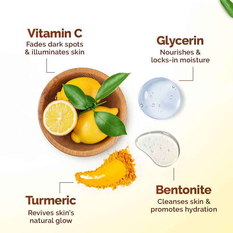 Vitamin C Daily Glow Face Pack with Vitamin C & Turmeric for Illuminating Skin - 200 g