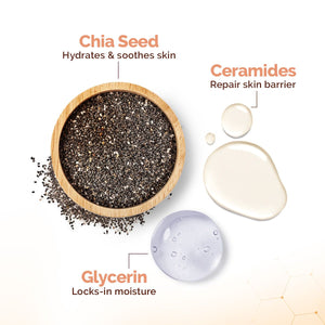 Chia seed ceramides glycerin skin barrier ingredients
