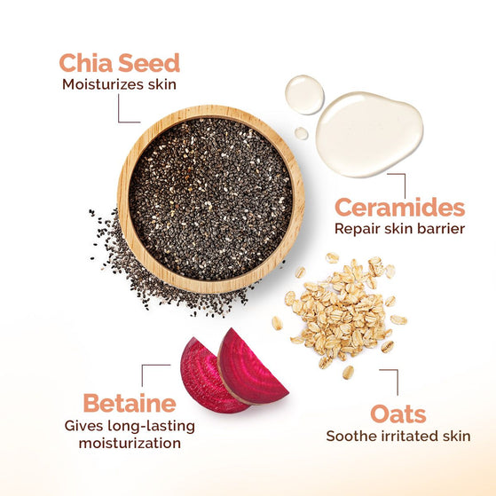 Chia Calming Moisturizer with Chia Seed & Ceramides for Healthy Skin Barrier - 80g
