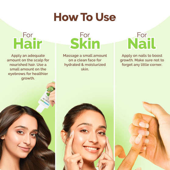 Castor Oil with 100% Pure Cold Pressed Castor Oil For Skin, Hair & Nails - 150 ml