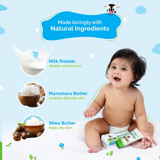 baby face cream with natural ingredients milk and shea butter