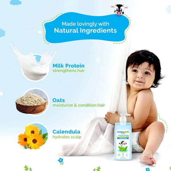 Milky Soft Shampoo with Oats, Milk and Calendula for Babies - 400 ml