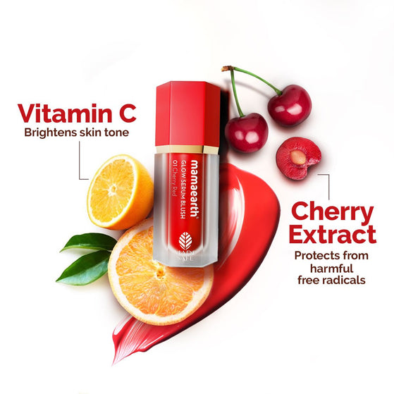 Glow Serum Blush with Vitamin C & Cherry Extract - 5 ml - Cherry Red