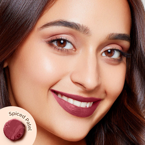 Moisture Matte LongStay Lipstick with Vitamin E & Avocado - 2g | Spiced Petal