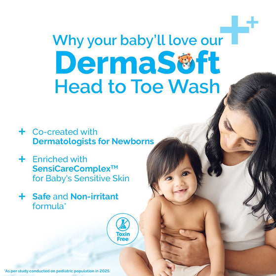 Baby DermaSoft Head to Toe Wash for Baby's Sensitive Skin - 250 ml