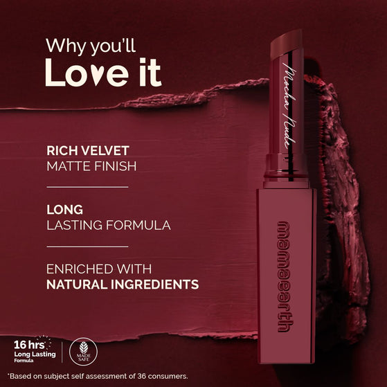Luxe Matte Long Stay Lipstick with Passion Fruit Oil & Vitamin E -2g | Mocha Nude