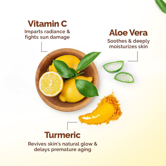 Vitamin C aloe vera turmeric natural ingredients
