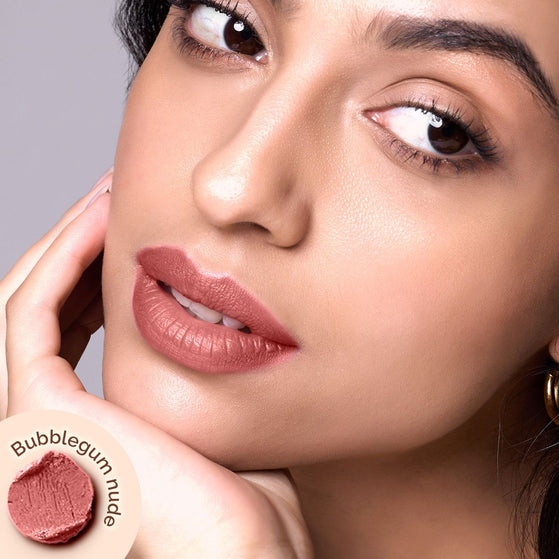 Moisture Matte Longstay Mini Lipstick- 0.7 g | Bubblegum Nude - 0.7 g
