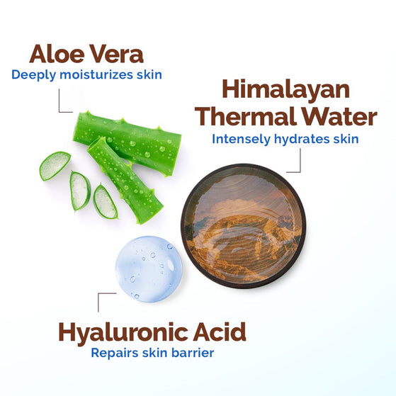 Aqua Glow Hydrating Sunscreen Gel with Himalayan Thermal Water and Hyaluronic Acid - 50 g
