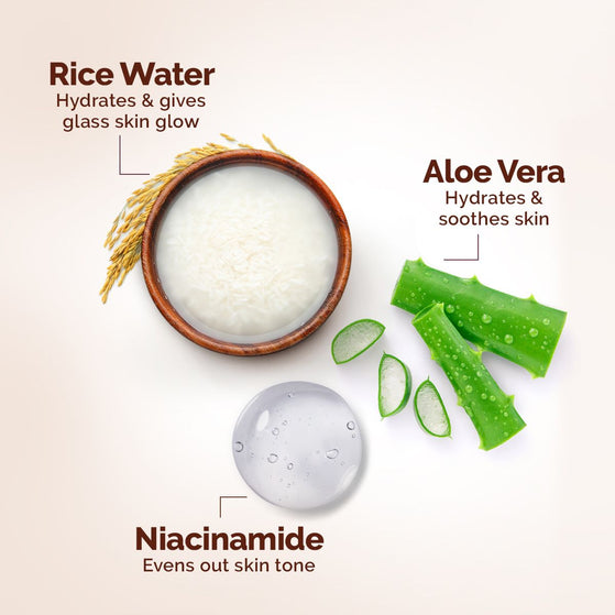Rice Oil-Free Face Moisturizer With Rice Water & Niacinamide for Glass Skin - 150 g