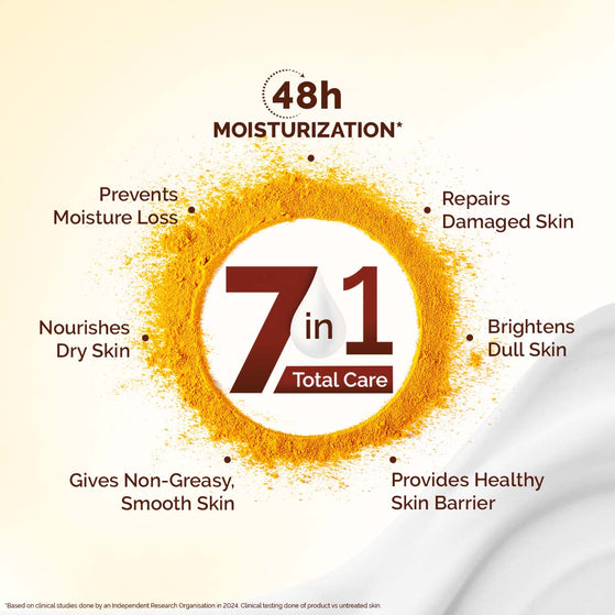 Mamaearth Ubtan Moisturizing Body Lotion with Turmeric & Saffron for Glowing Skin - 600 ml