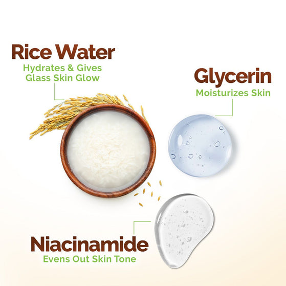 Rice Water Moisturizing Body Wash with Rice Water & Hydrating Lily for Dewy Glass Skin - 250 ml + 25 ml