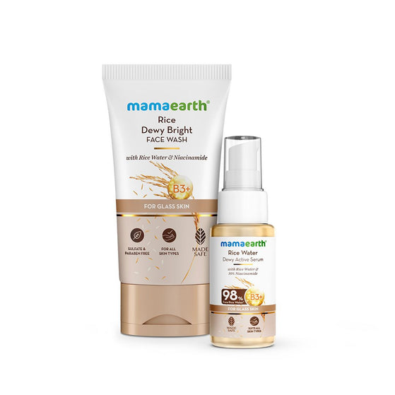 Rice Dewy Bright Kit with Rice Water & Niacinamide for Glass Skin Glow