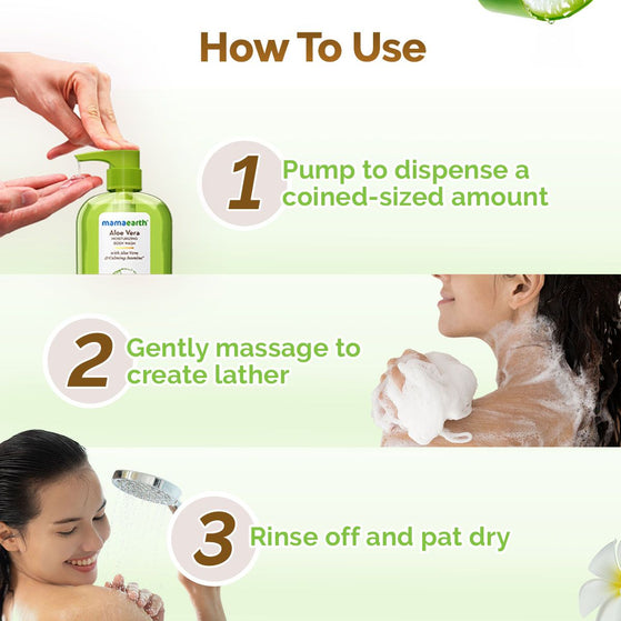 Aloe Vera Moisturizing Body Wash with Aloe Vera & Calming Jasmine For Soft & Soothed Skin – 500 ml