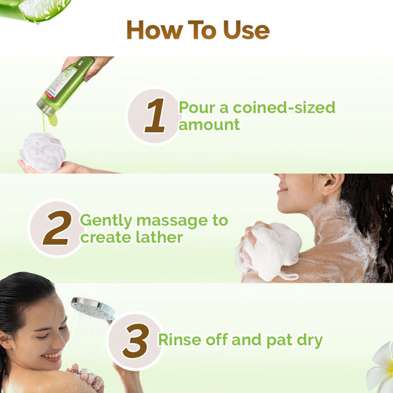 Aloe Vera Moisturizing Body Wash with Aloe Vera & Calming Jasmine For Soft & Soothed Skin – 250 ml + 25 ml