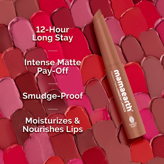 Moisture Matte Longstay Mini Lipstick- 0.7 g | Cinnamon Nude