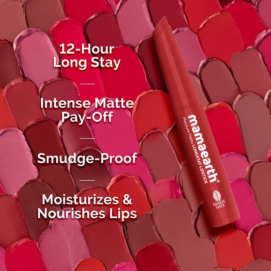 Moisture Matte Longstay Mini Lipstick- 0.7 g | Raspberry Scarlet