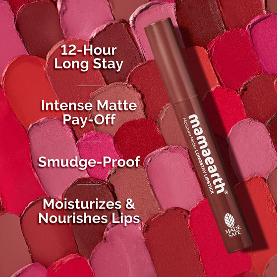 Moisture Matte Longstay Lipstick - 2g | hazelnut brown