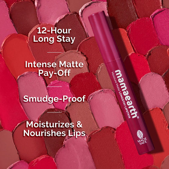Moisture Matte Longstay Lipstick - 2g | Berrylicious Magenta