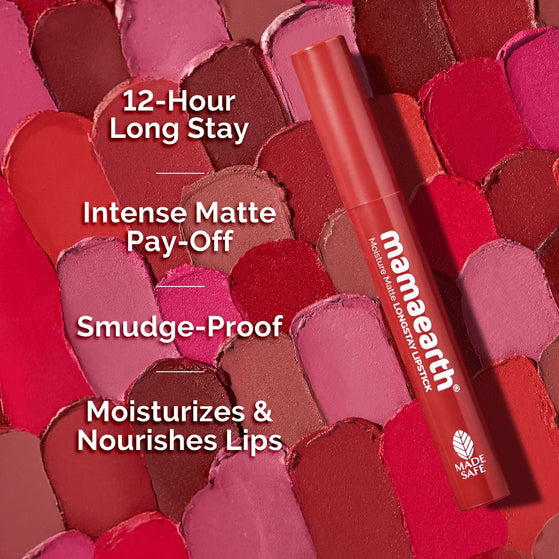 Moisture Matte Long Stay Lipstick - 2g | Raspberry Scarlet